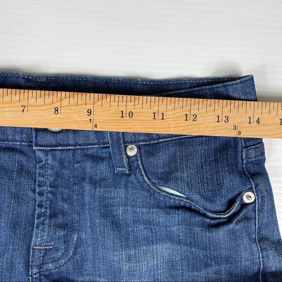 7FAM Jeans Flip Flop Dark Wash Flare Crystal Paint Splatter Women's 25 HEMMED - Picture 6 of 11